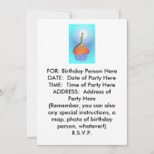 Uitnodigingen - Pop Art Birthday Cupcakes (Achterkant)