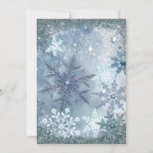 Uitnodigingen Snowflake Holiday Party (Achterkant)