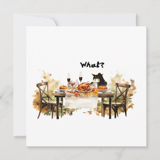 Uitnodigingen Thanksgiving Bad Cat enveloppen, kat (Voorkant)