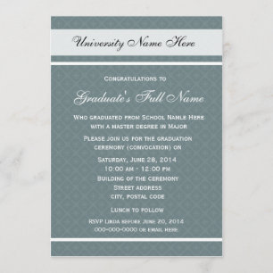 Uitnodigingen tot afstuderen (oproeping)