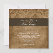 uitnodigingen tot bruiloft in Damask Wedding (Achterkant)