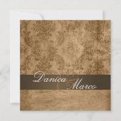 uitnodigingen tot bruiloft in Damask Wedding (Voorkant)