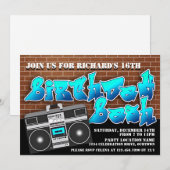 Uitnodigingen tot geboorte van de oude schooltop (Voorkant / Achterkant)