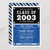 Uitnodigingen tot hereniging op de middelbare scho (Voorkant / Achterkant)