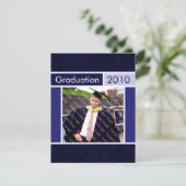 Uitnodigingen tot het afstuderen van een blauwe Op (Staand voorkant)