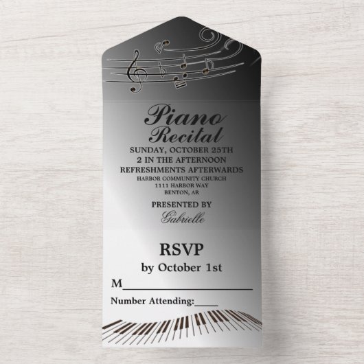 Uitnodigingen tot overweging Piano (Binnen)