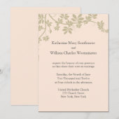 Uitnodigingen tot taupe en ivoren bruiloft (Voorkant / Achterkant)