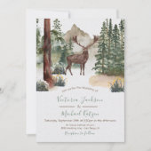 Uitnodigingen tot Waterverf Forest Wedding (Voorkant)