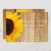 Uitnodigingen tot weduwschap in Rustic Country Sun (Voorkant / Achterkant)