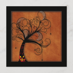 Uitnodigingen tot weduwschap met gevlekte bossen