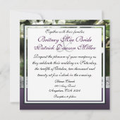  uitnodigingen tot weduwschap met witte en Paarse  (Achterkant)