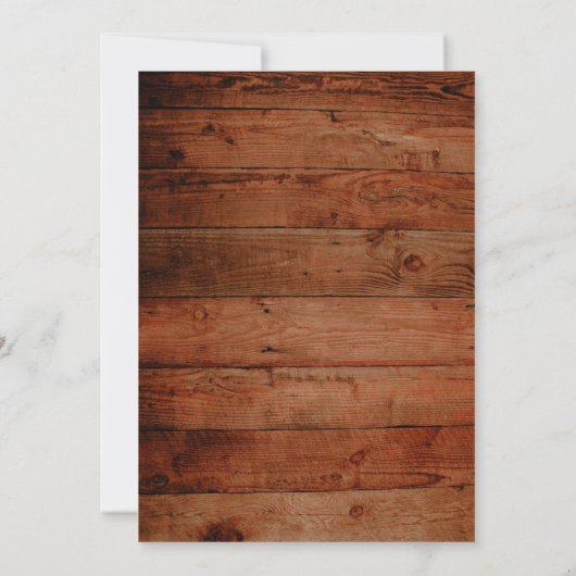 Uitnodigingen tot weduwschap op het Rustic Sunflow (Achterkant)