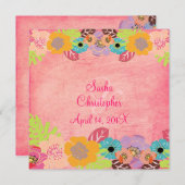 Uitnodigingen tot weduwschap tussen Leis en Luau (Voorkant / Achterkant)