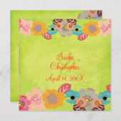 Uitnodigingen tot weduwschap tussen Leis en Luau (Voorkant / Achterkant)