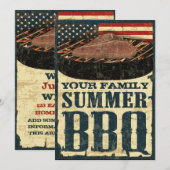 Uitnodigingen van Amerikaanse vlag BBQ (Voorkant / Achterkant)