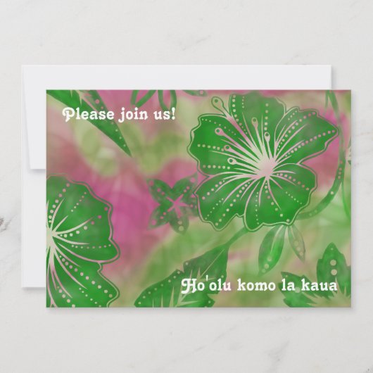  uitnodigingen van Balinese Batik Luau (Voorkant)