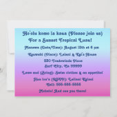 uitnodigingen van Balinese Batik Luau (Achterkant)