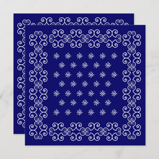 Uitnodigingen van Bandana Uitnodigingen tot Wester (Voorkant / Achterkant)