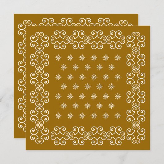 Uitnodigingen van Bandana Uitnodigingen tot Wester (Voorkant / Achterkant)