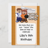 Uitnodigingen van Bowling Party (Voorkant)