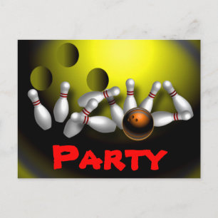 Uitnodigingen van Bowling Party