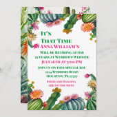 Uitnodigingen van Cactus Succulent Retirement Part (Voorkant / Achterkant)