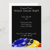 Uitnodigingen van Casino Chips Party (Voorkant / Achterkant)