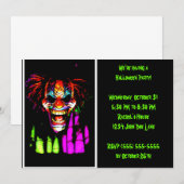 Uitnodigingen van Clown Halloween Party (Voorkant / Achterkant)