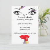 Uitnodigingen van Cosmetics Party (Staand voorkant)