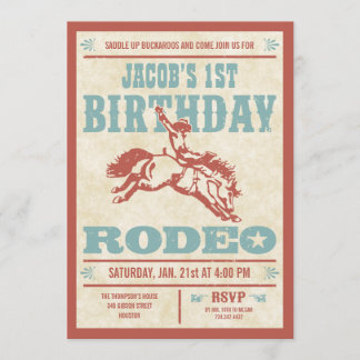 Uitnodigingen van Cowboy Birthday Rodeo Party