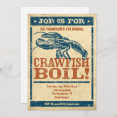 Uitnodigingen van Crawfish Boil (Voorkant / Achterkant)