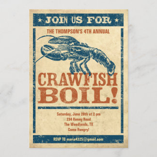 Uitnodigingen van Crawfish Boil
