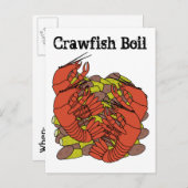 Uitnodigingen van Crawfish Boil (Voorkant / Achterkant)