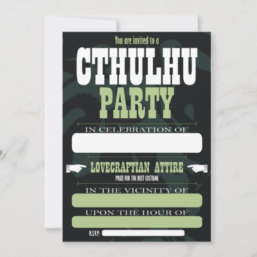 Uitnodigingen van Cthulhu (Voorkant)