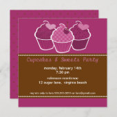 Uitnodigingen van Cupcakes & Sweets Party (Voorkant / Achterkant)