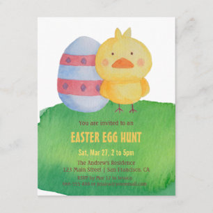 Uitnodigingen van Cute Easter Chick Egg Hunt Party
