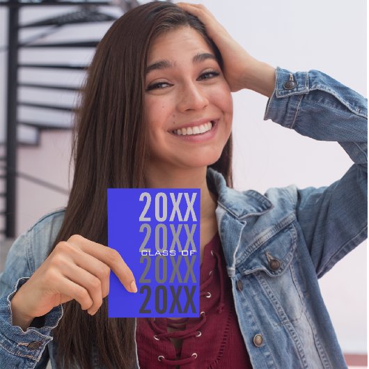 Uitnodigingen van de 20XX Royal Blue Graduation Pa