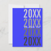 Uitnodigingen van de 20XX Royal Blue Graduation Pa (Voorkant)