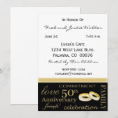 Uitnodigingen van de 50e Jubileum partij (Voorkant / Achterkant)