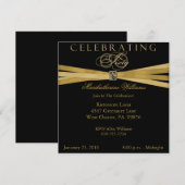 Uitnodigingen van de 60e verjaardag van de Zwarte  (Voorkant / Achterkant)