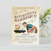 Uitnodigingen van de aftredingspartij | BBQ (Staand voorkant)