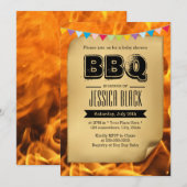 Uitnodigingen van de Baby shower BBQ (Voorkant / Achterkant)