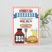 Uitnodigingen van de Barbeque Party (Staand voorkant)