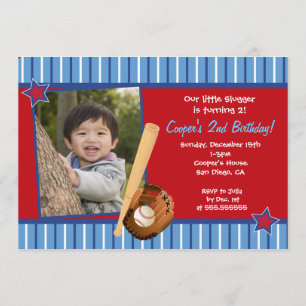 Uitnodigingen van de Baseball Birthday Party