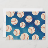 Uitnodigingen van de Baseball Birthday Party (Achterkant)