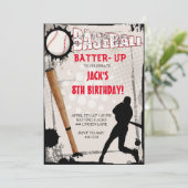 Uitnodigingen van de Baseball Sports Birthday Part (Staand voorkant)