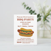 Uitnodigingen van de  BBQ Hot Dog Housewarming Par (Staand voorkant)