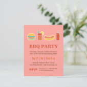 Uitnodigingen van de BBQ Housewarming Party (Staand voorkant)