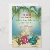 Uitnodigingen van de Beach Party van Holiday Luau (Voorkant)