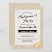Uitnodigingen van de Beach Thlelap Retirement Part (Voorkant / Achterkant)